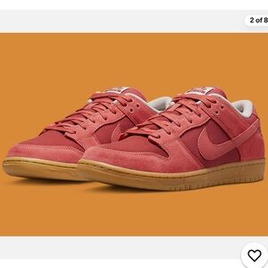 AUTHENTIC NIKE DUNK SB Low Pro PRM Adobe Red Gum Phantom